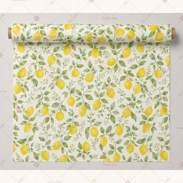 Yellow Lemon Botanical Fabric Pack of 25