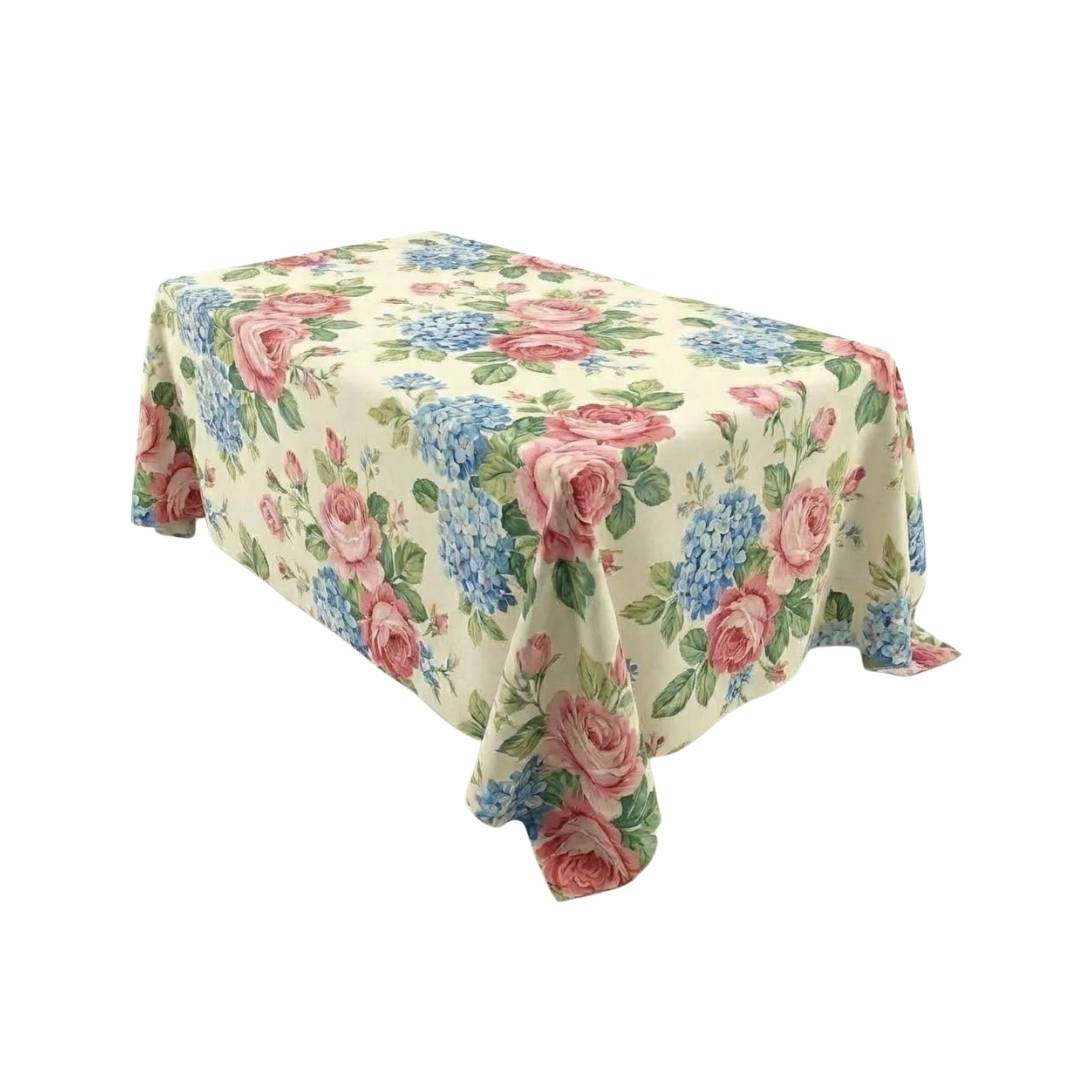 Pastel Vintage Hydrangea Rectangle Table Cover - Pack Of 6