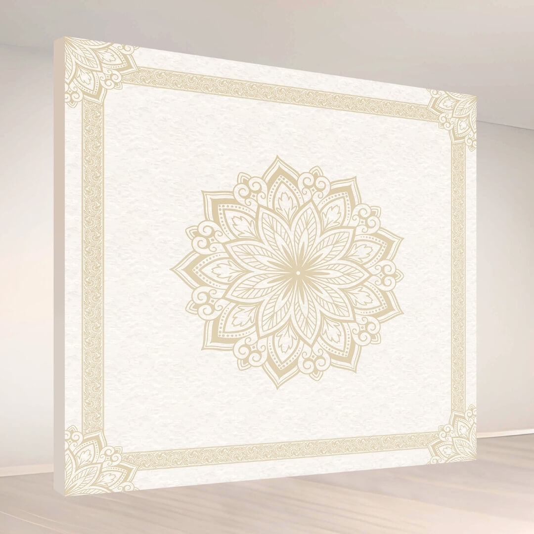 Golden Mandala Frame: Backdrop - square