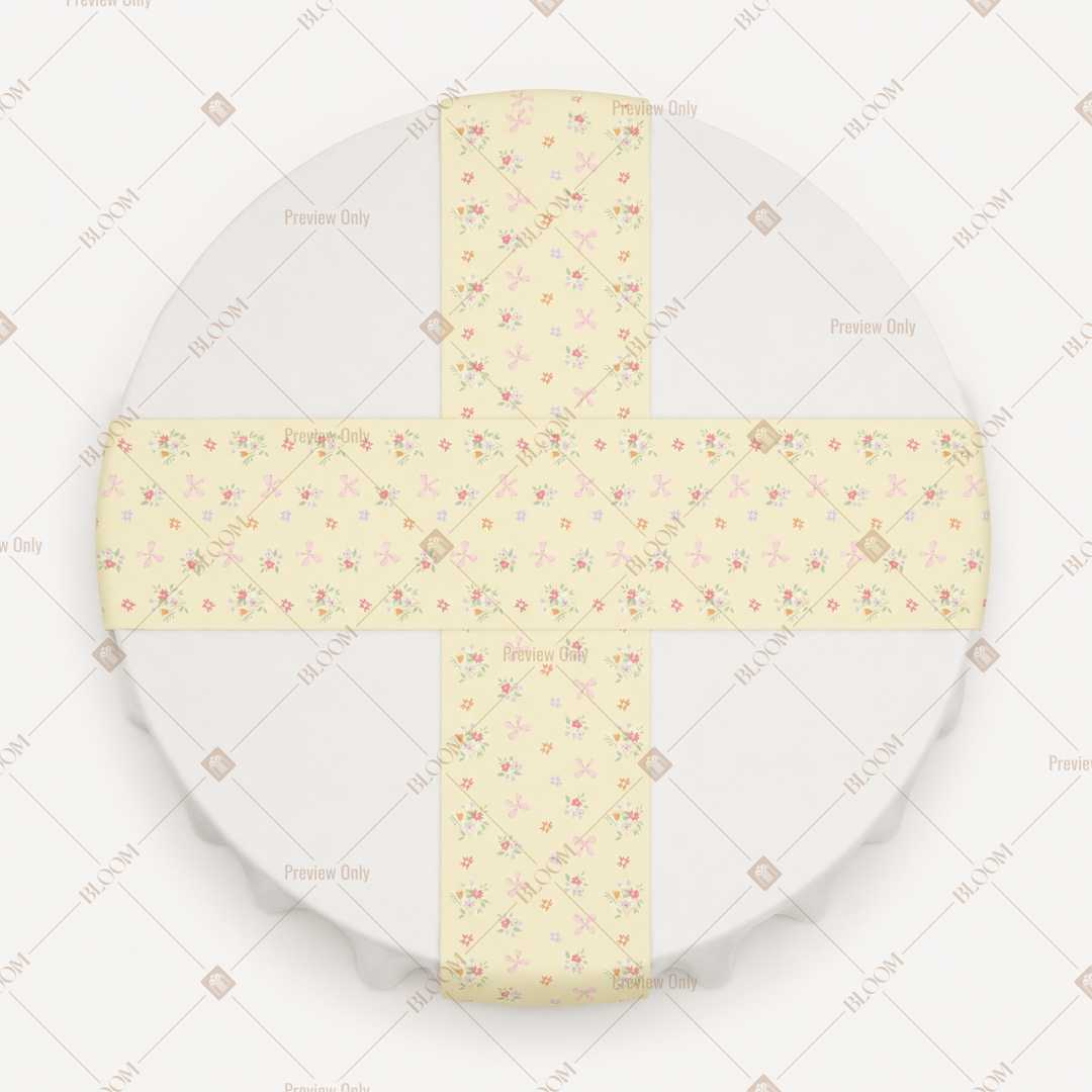Butter Yellow Floral Table Runner Pack Of 12