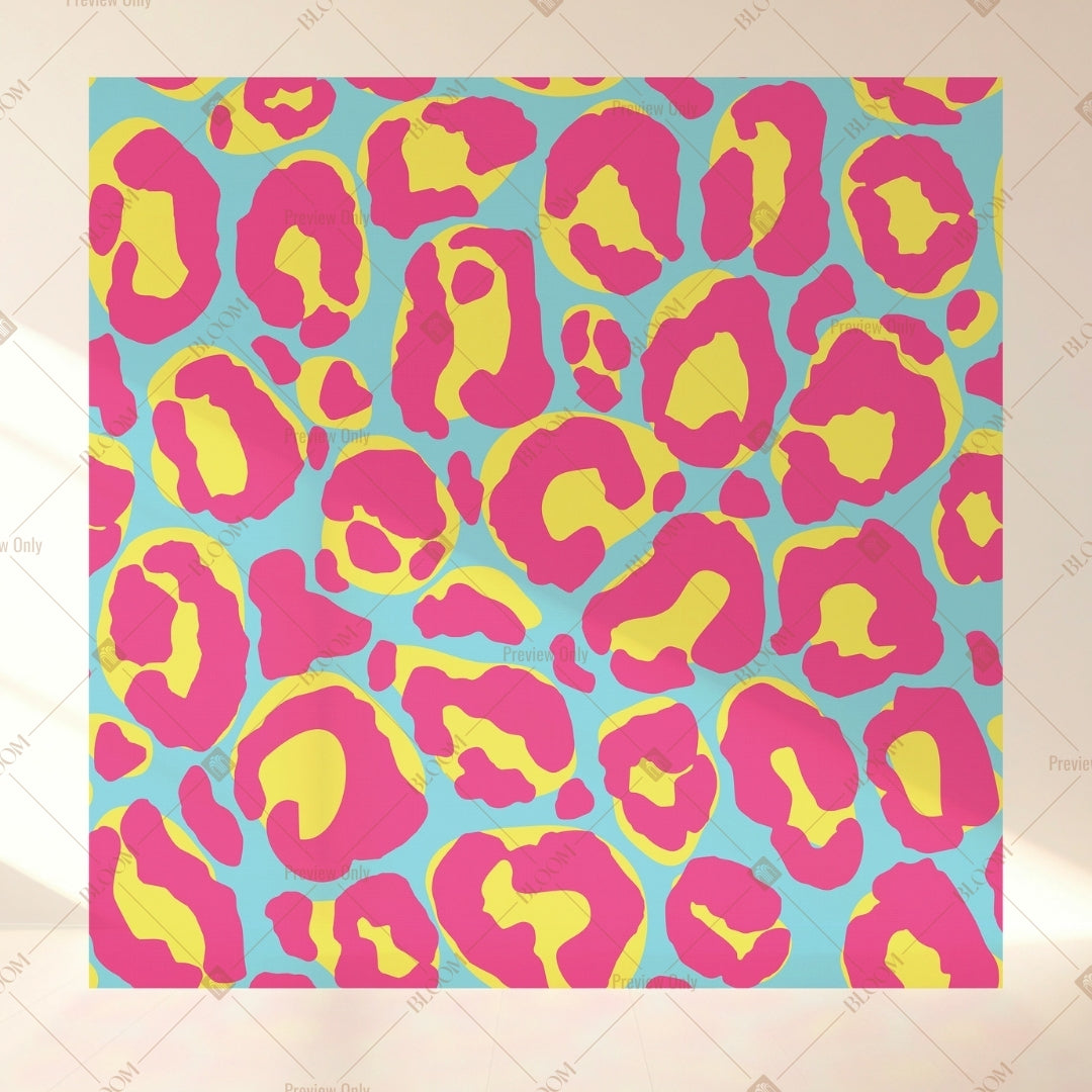 Pink Leopard Pop Art Square Backdrop