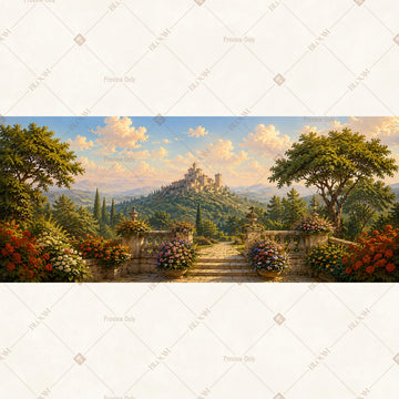 Sunset Mountain Valley Wide Backdrop