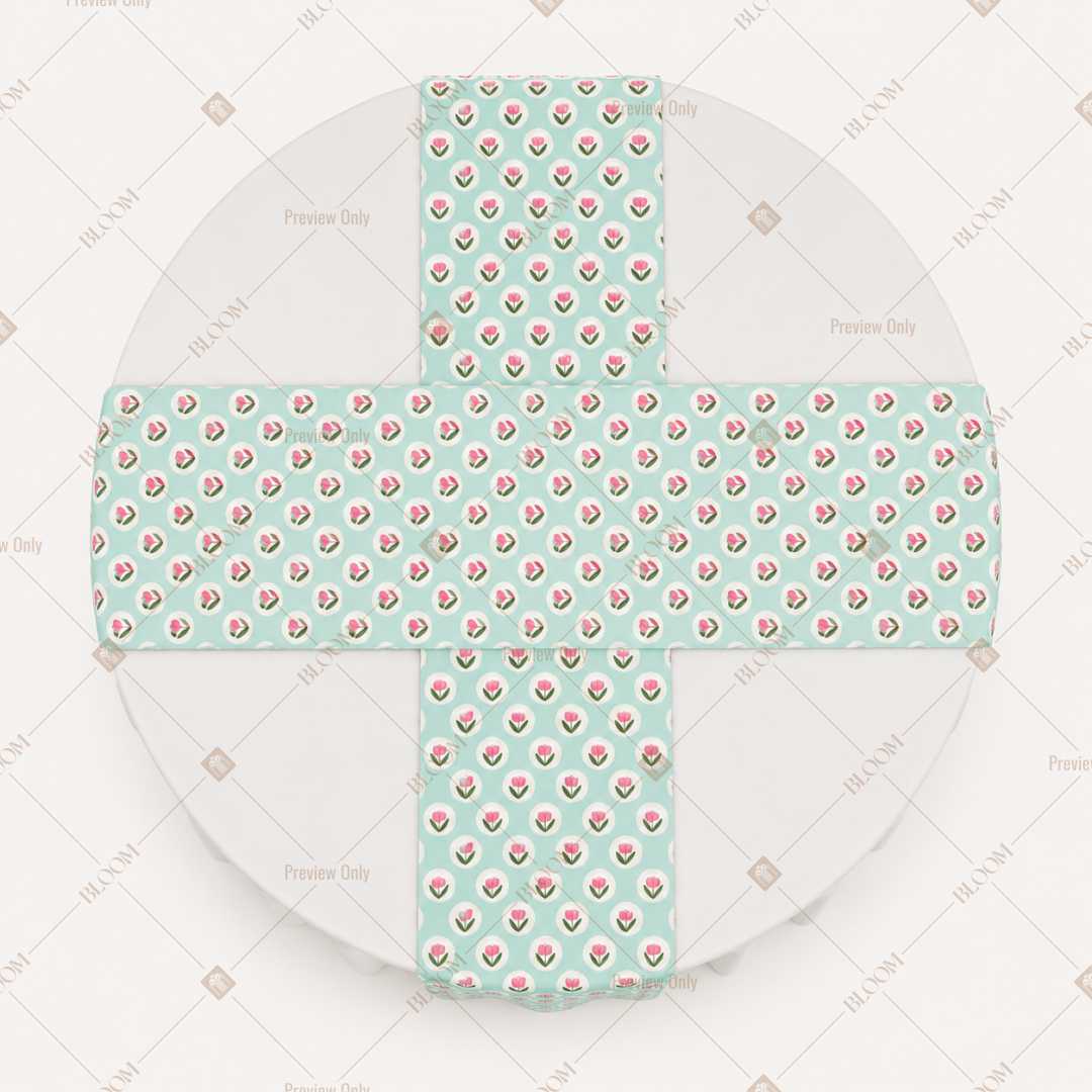 Aqua Polka Dot Table Runner Pack Of 12