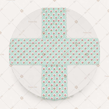 Aqua Polka Dot Table Runner Pack Of 12