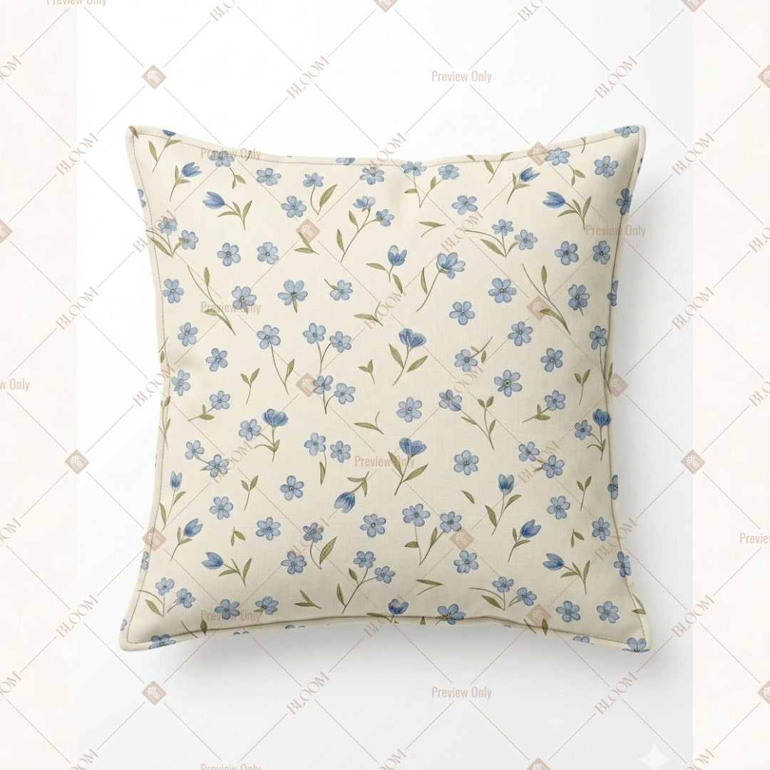 Blue Ditsy Floral Cushion Cover Pack of 12
