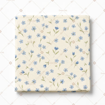Blue Mini Floral Pattern Design