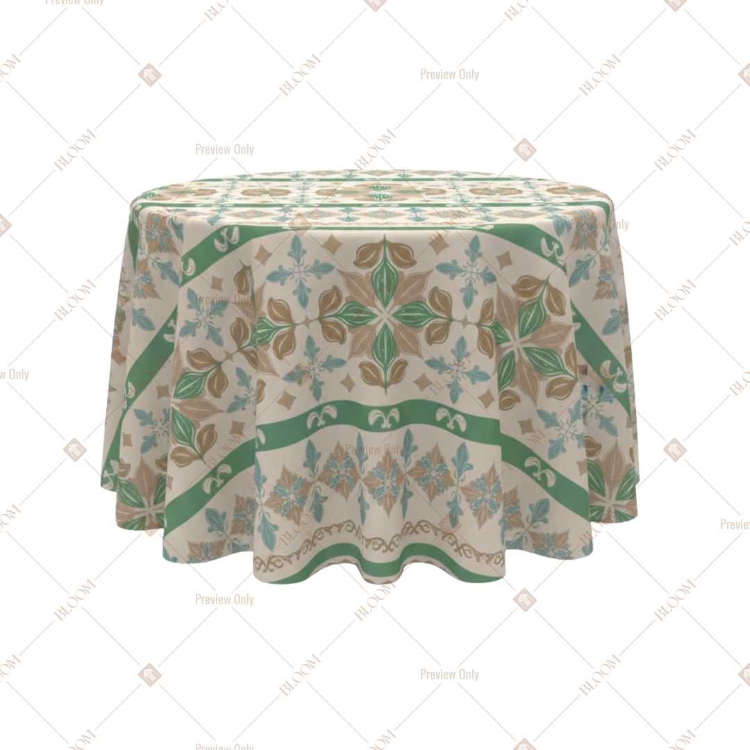 Green Folk Border Table Cover Pack Of 6
