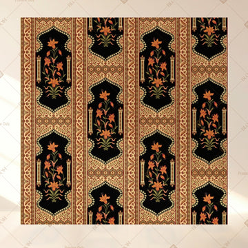 Black Ethnic Geometric Square Backdrop