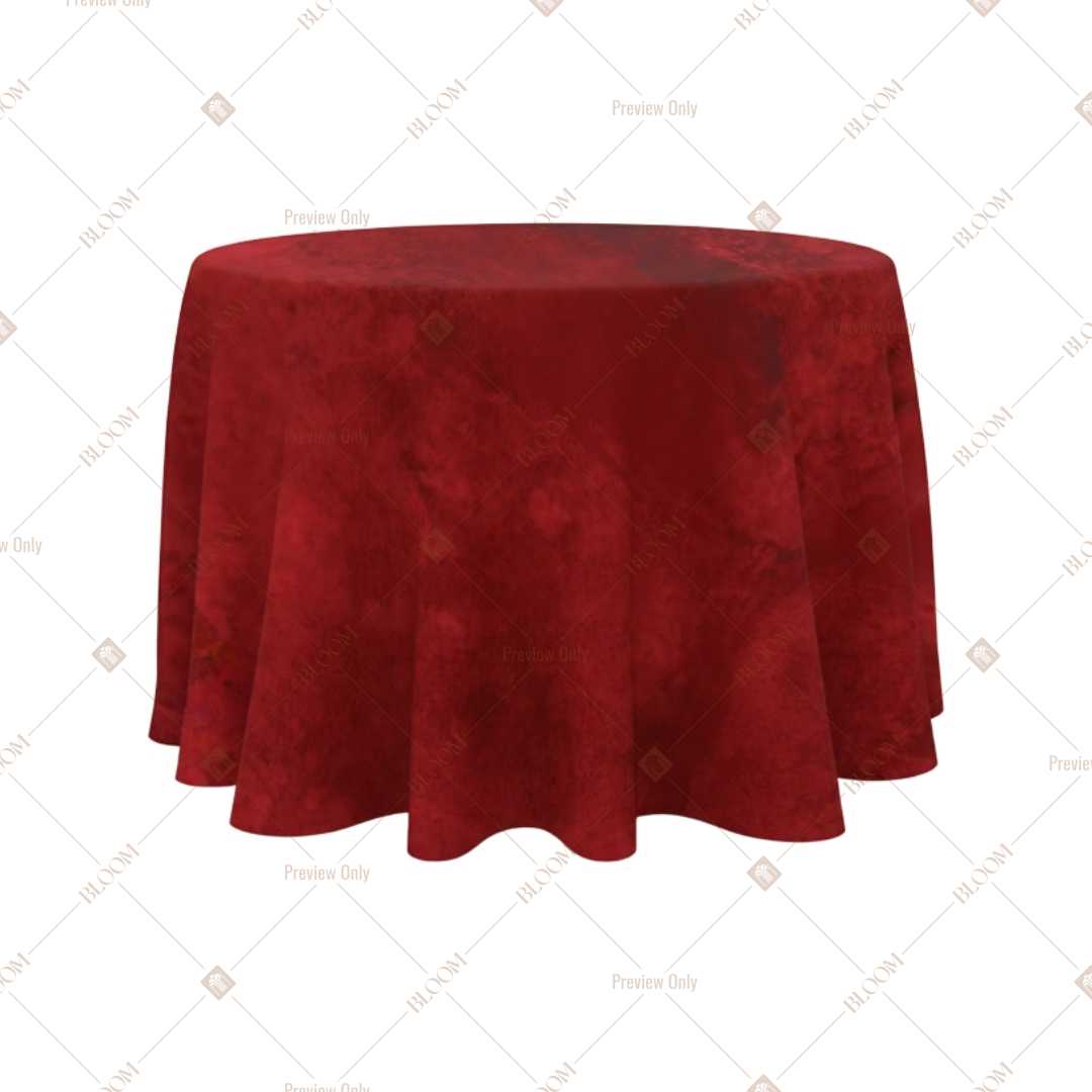 Velvet Red Luxe Table Cover Pack Of 6