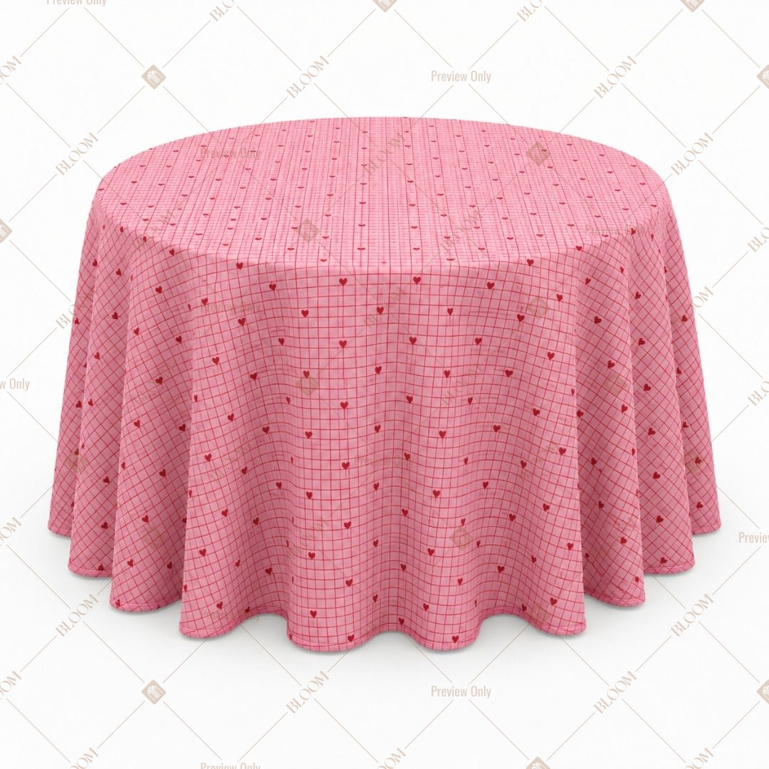 Pink Check Table Cover Pack Of 6