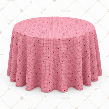 Pink Check Table Cover Pack Of 6