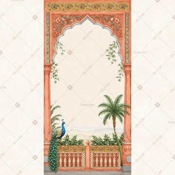 Palace Balcony Arch Vertical Backdrop
