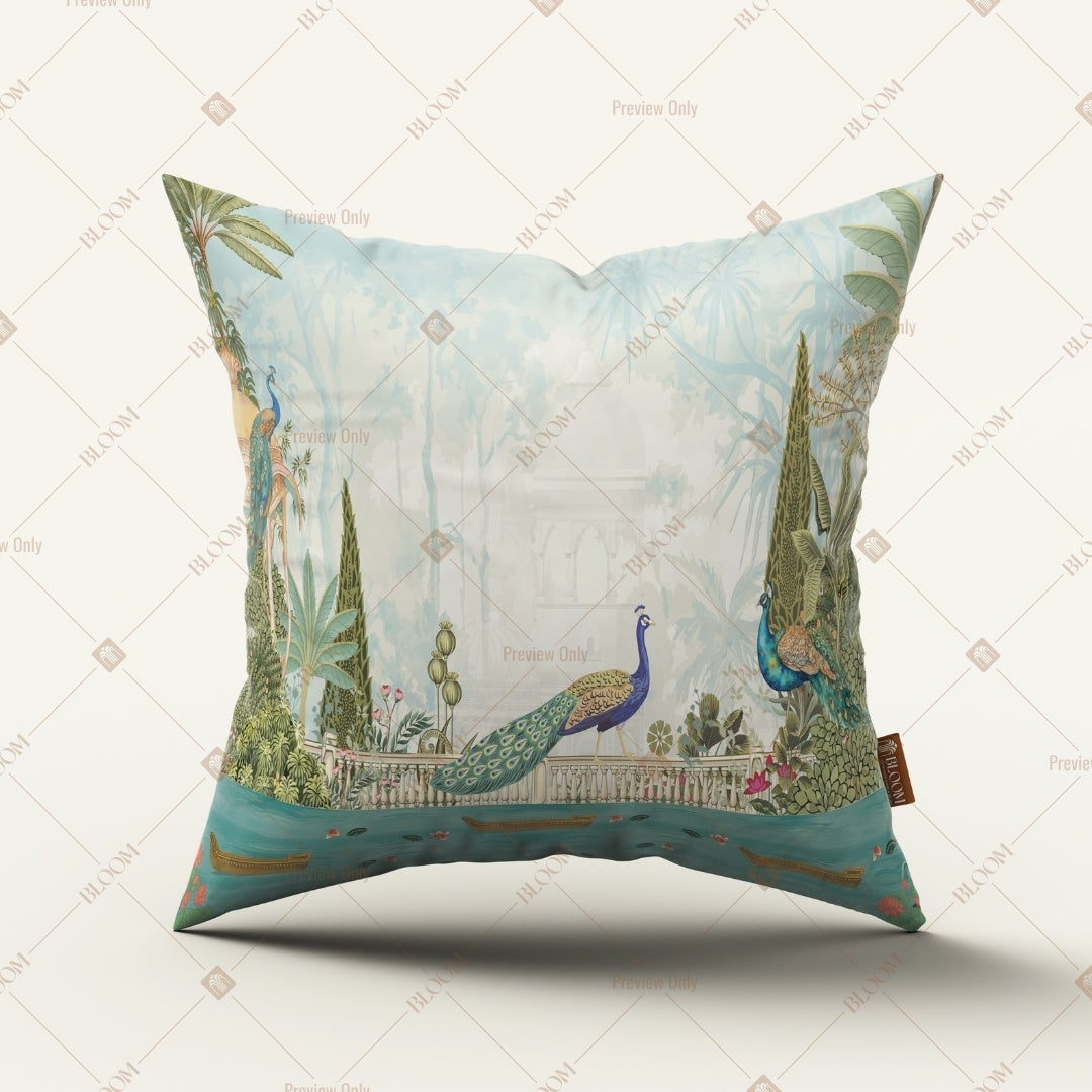 Pastel Peacock Garden Cushion Cover Pack of 12