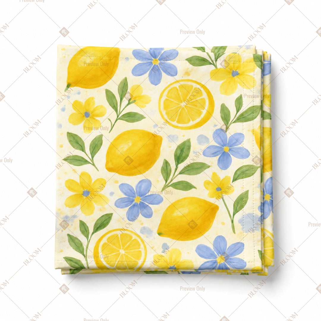 Lemon Floral Pattern Design