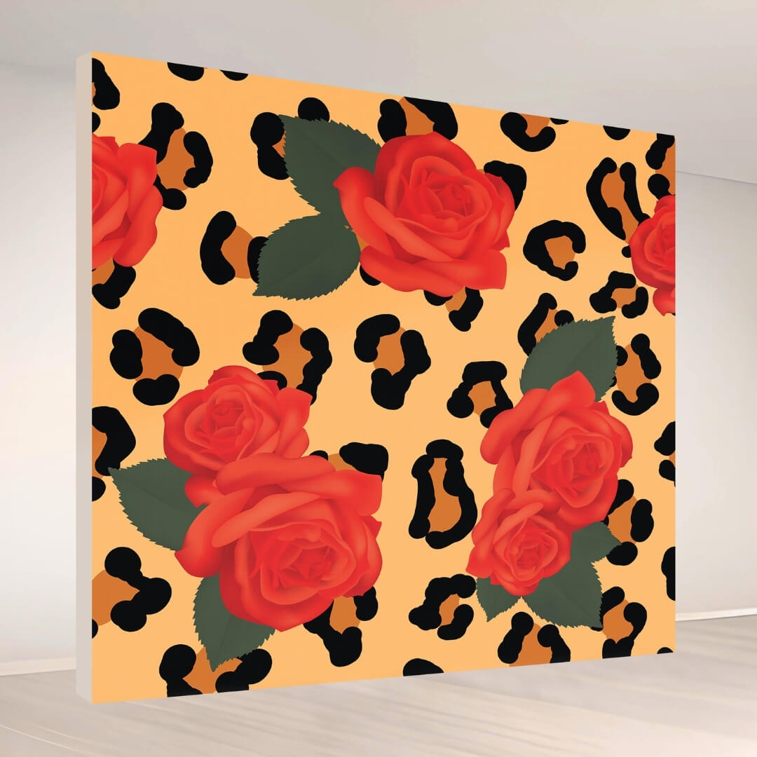 Rose Leopard Fusion: Backdrop - square