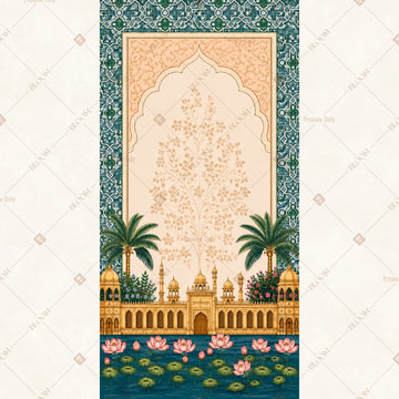 Golden Palace Reflection Vertical Backdrop