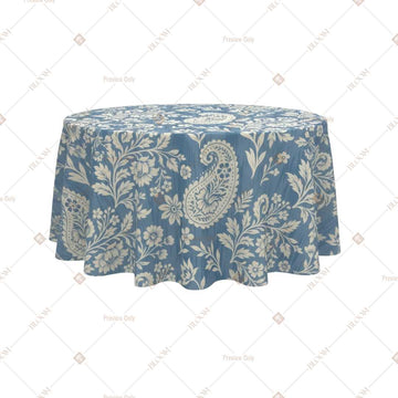 Blue Paisley Damask Table Cover Pack Of 6