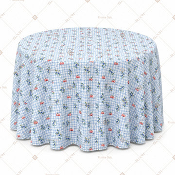 Blue Check Table Cover Pack Of 6