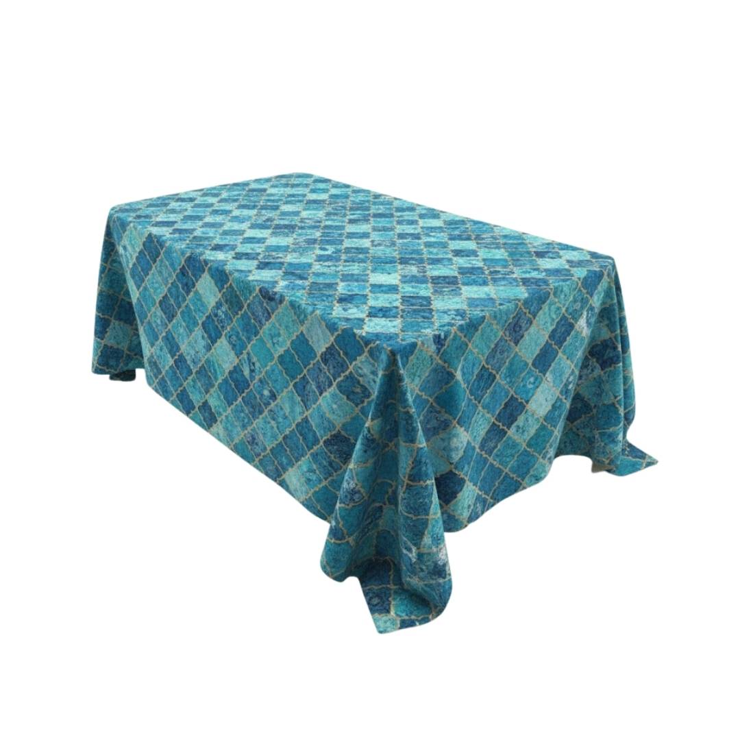 Ocean Tile Fusion Rectangle Table Cover - Pack Of 6