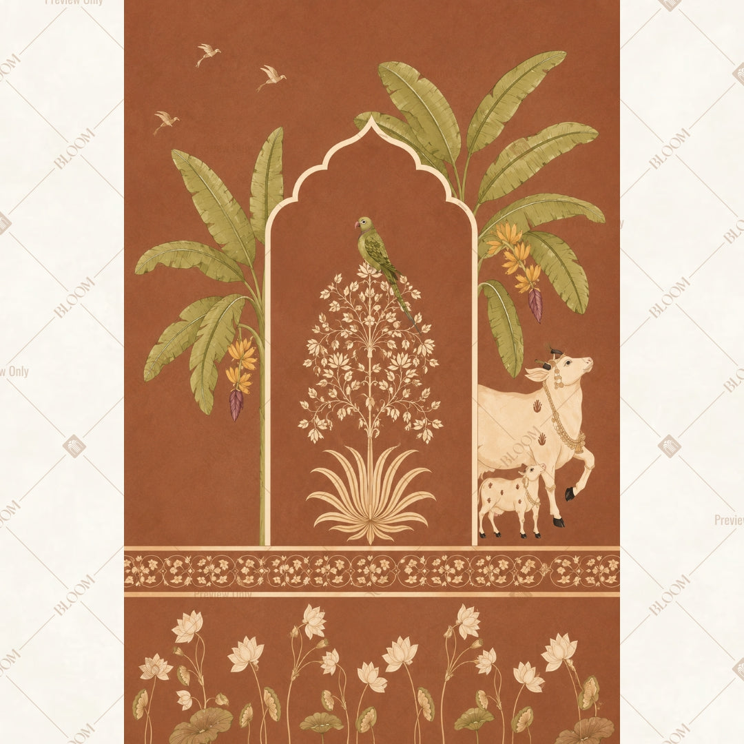 Desert Palm Oasis Vertical Backdrop