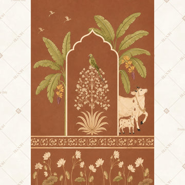 Desert Palm Oasis Vertical Backdrop