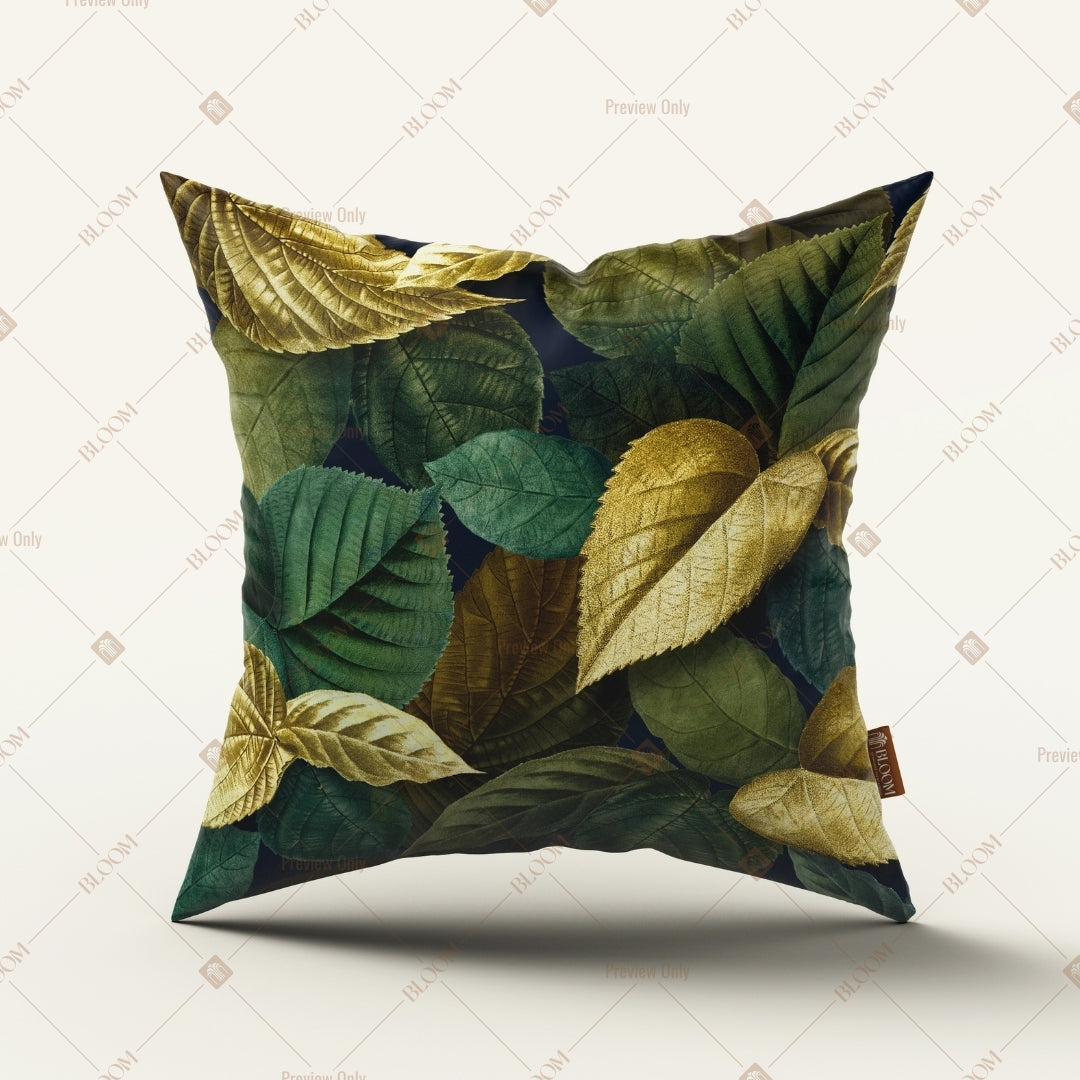 Green Tropical Leaf Cushion Cover Pack of 12