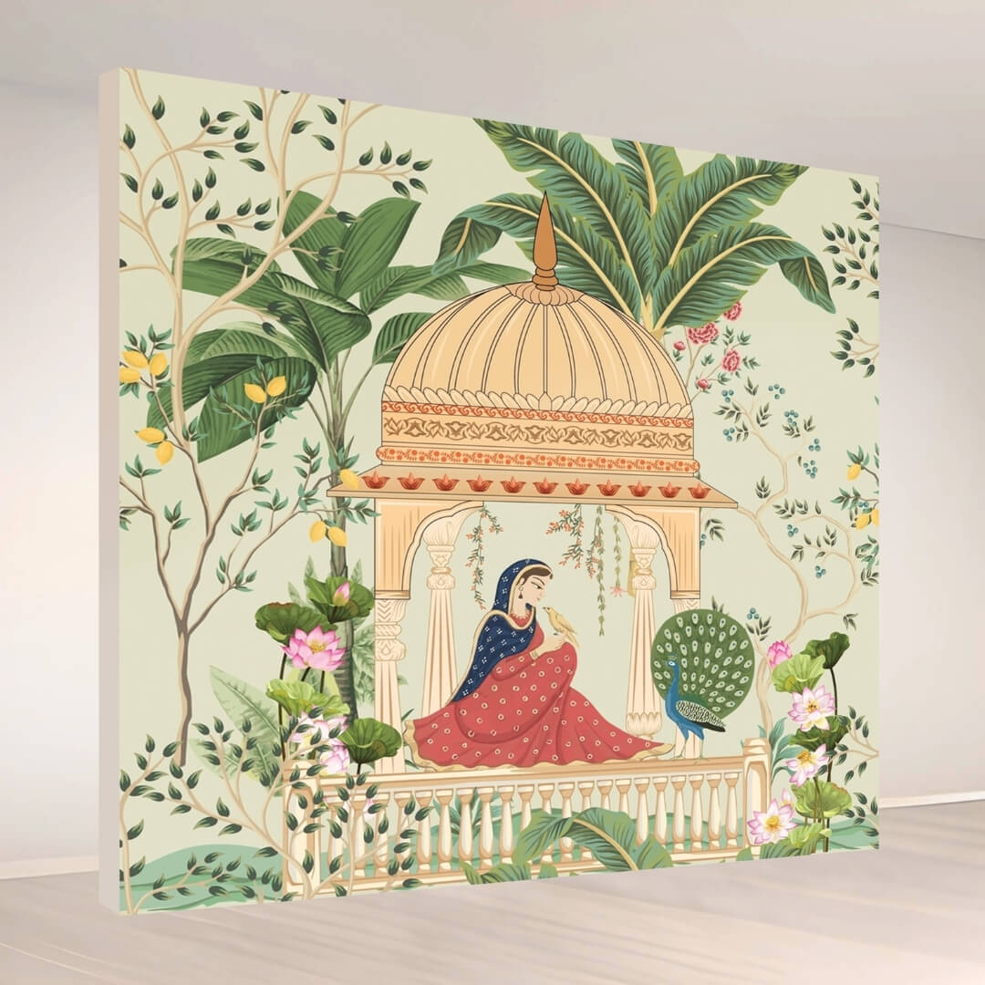 Royal Peacock Garden: Backdrop - square