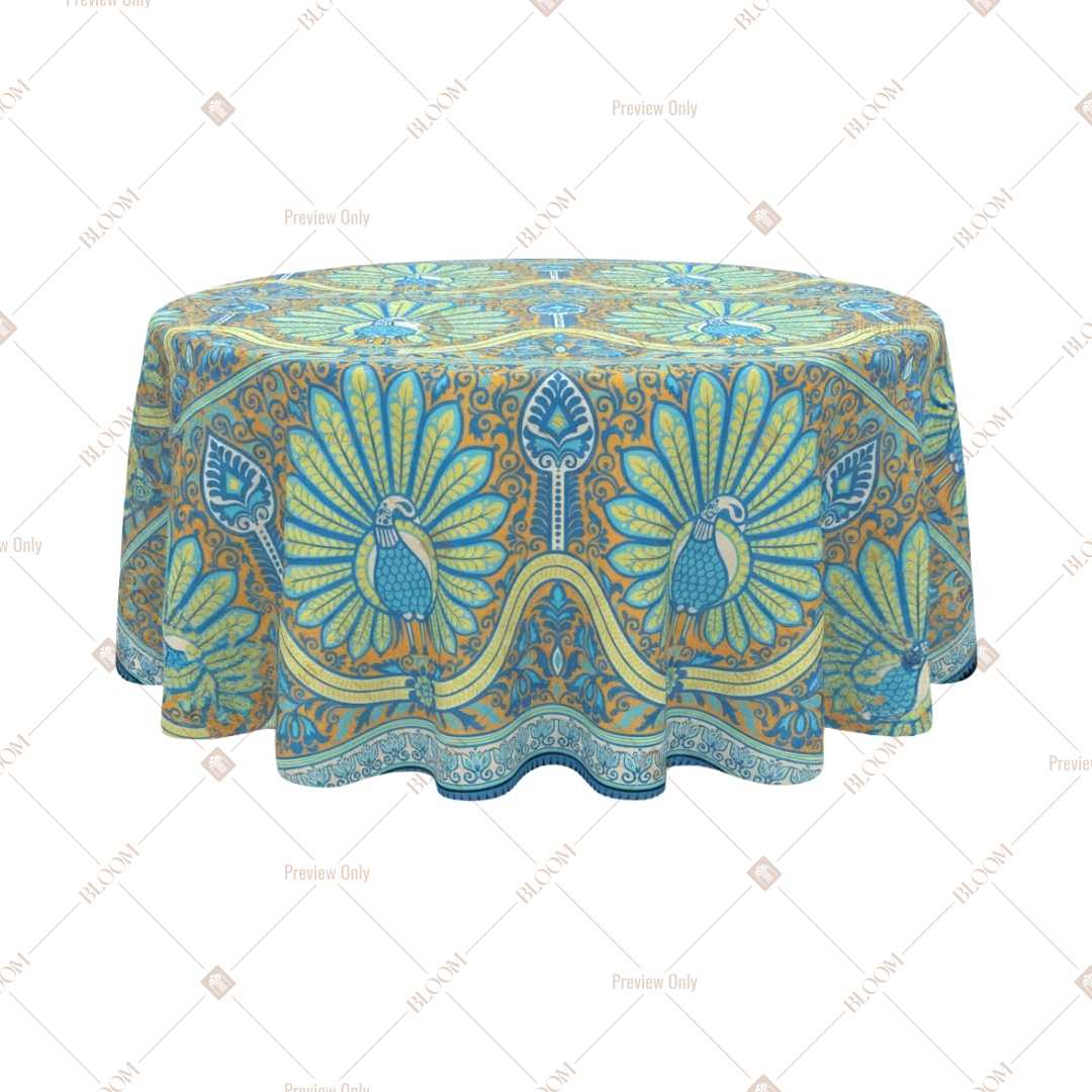 Aqua Bohemian Floral Table Cover Pack Of 6