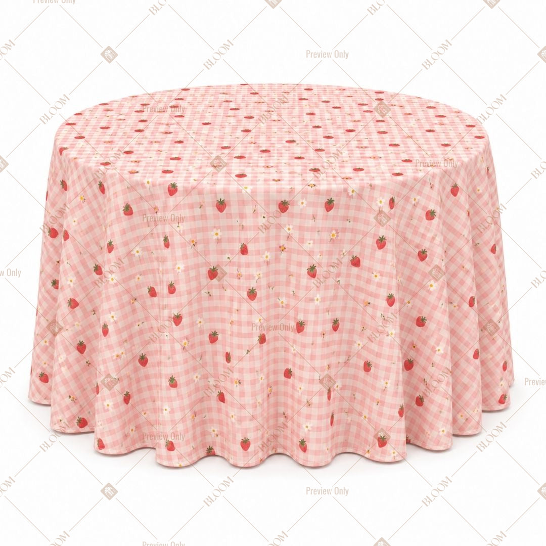 Peach Check Table Cover Pack Of 6