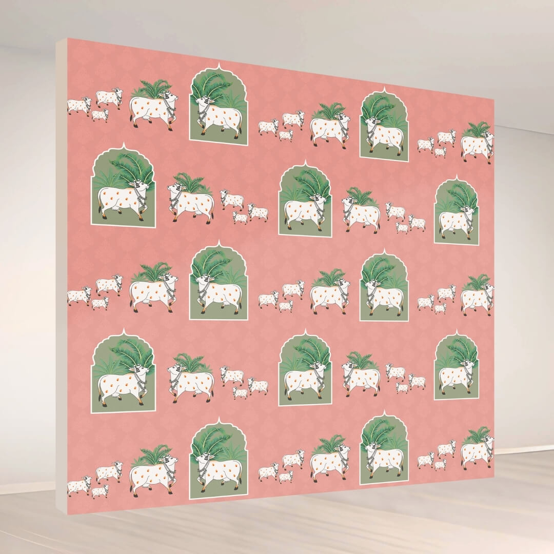 Sacred Cow Motif: Square Backdrop