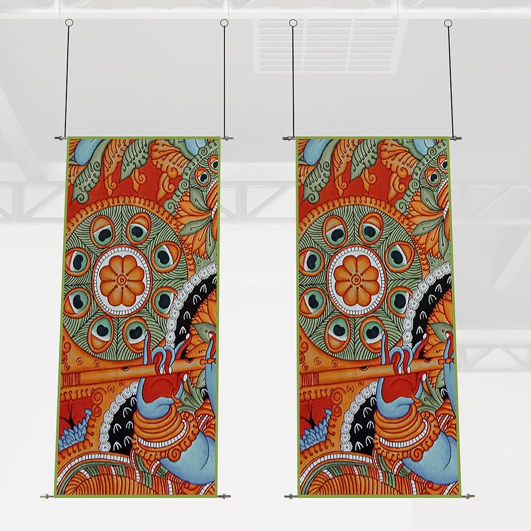 Rustic Peacock Medley: Hanging - 2 x 4 ft