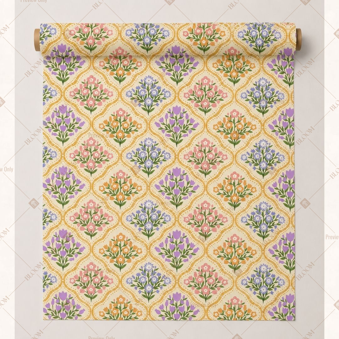 Pastel Diamond Trellis Fabric Pack of 25