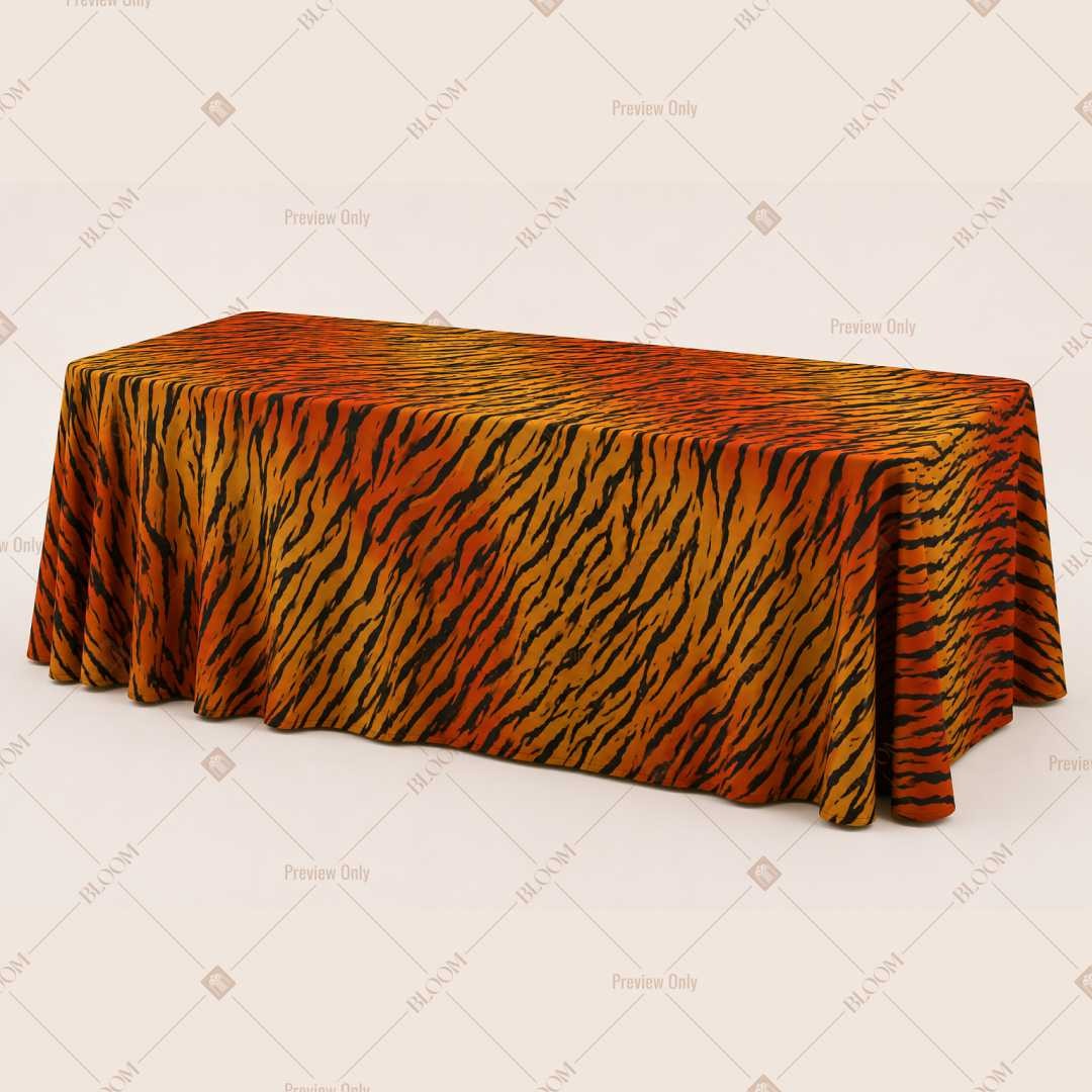 Tiger Stripe Animal Print Table Cover Pack Of 6