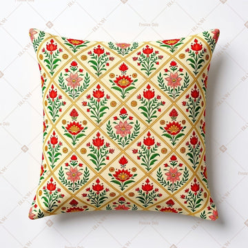 Traditional Indian Floral Pattern Cushion Cover Pack of 12