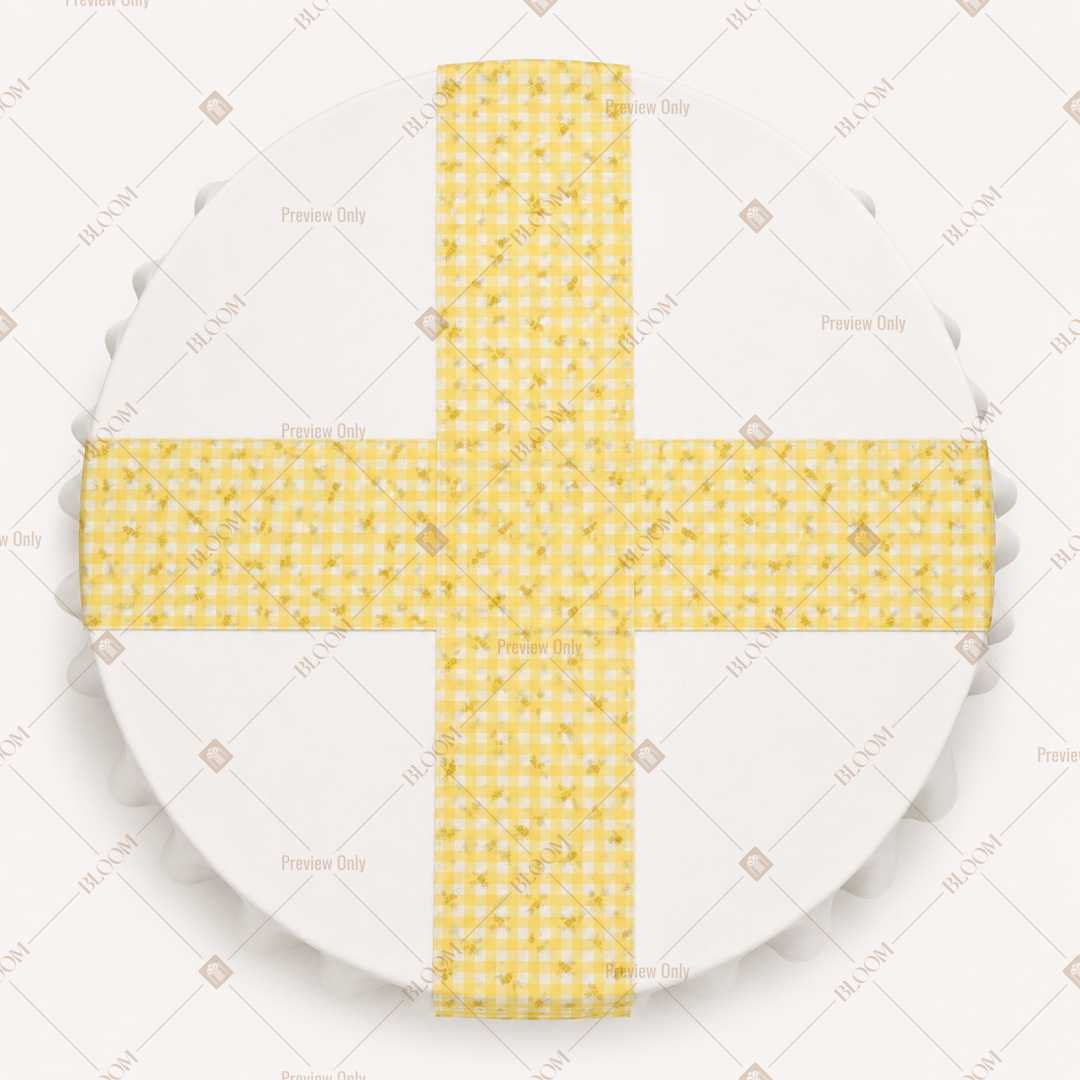 Yellow Picnic Check Table Runner Pack Of 12