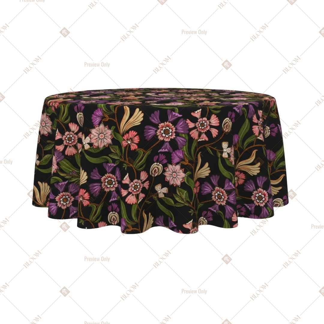 Black Floral Garden Table Cover Pack Of 6