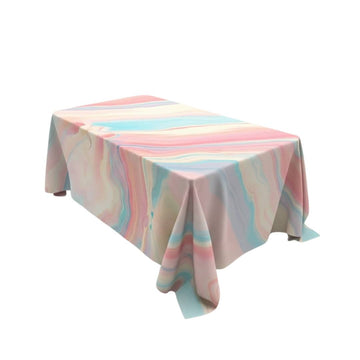 Pink Marble Dream Rectangle Table Cover - Pack Of 6