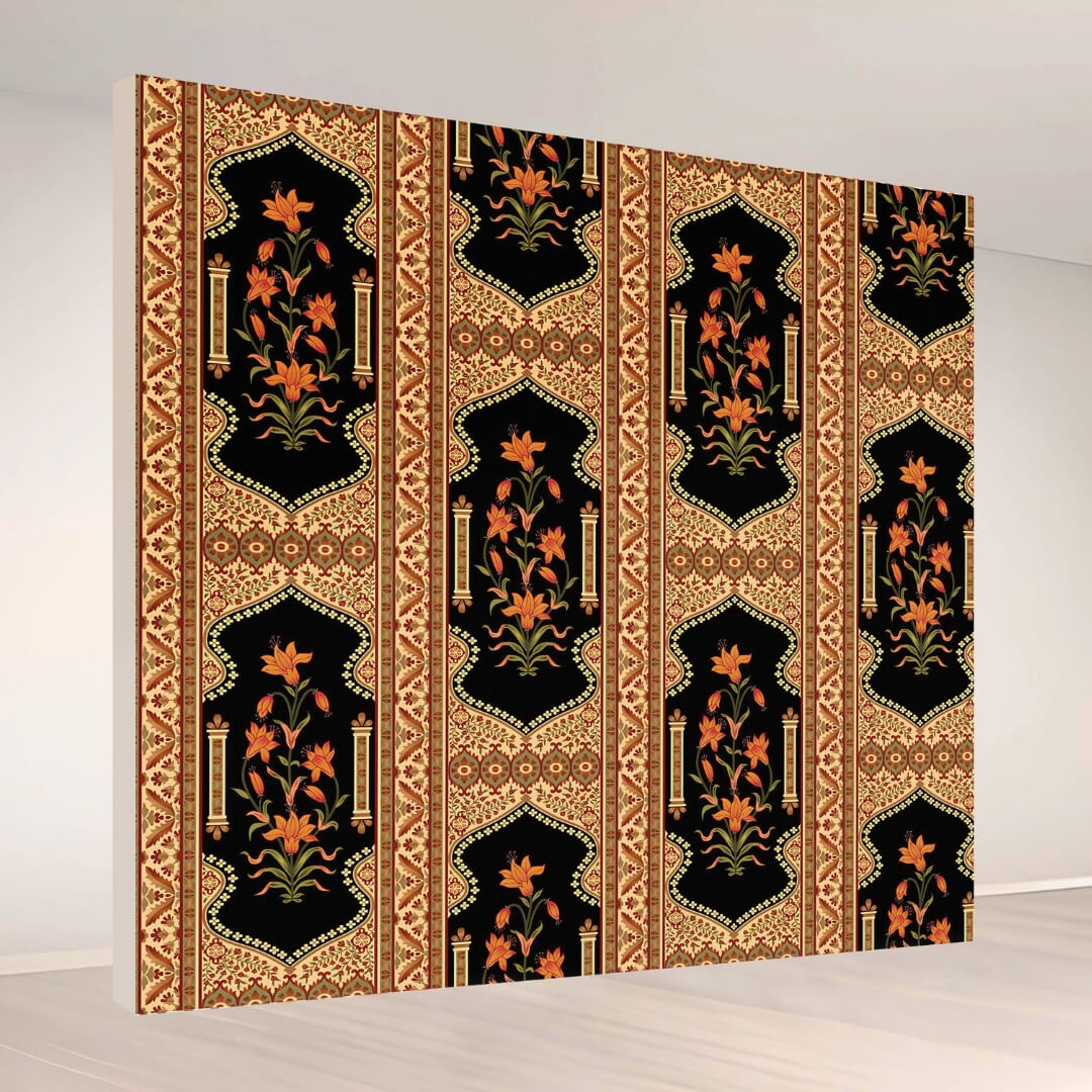 Golden Bloom Elegance: Backdrop - square