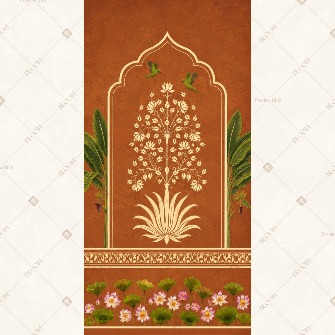 Terracotta Tree Of Life Vertical Backdrop