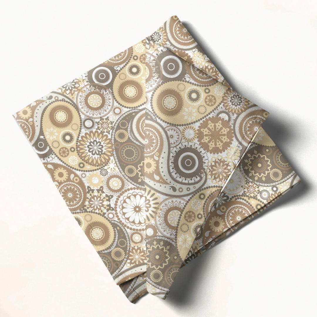 Neutral Paisley Pattern: Napkins 18" X 18" - Pack Of 20