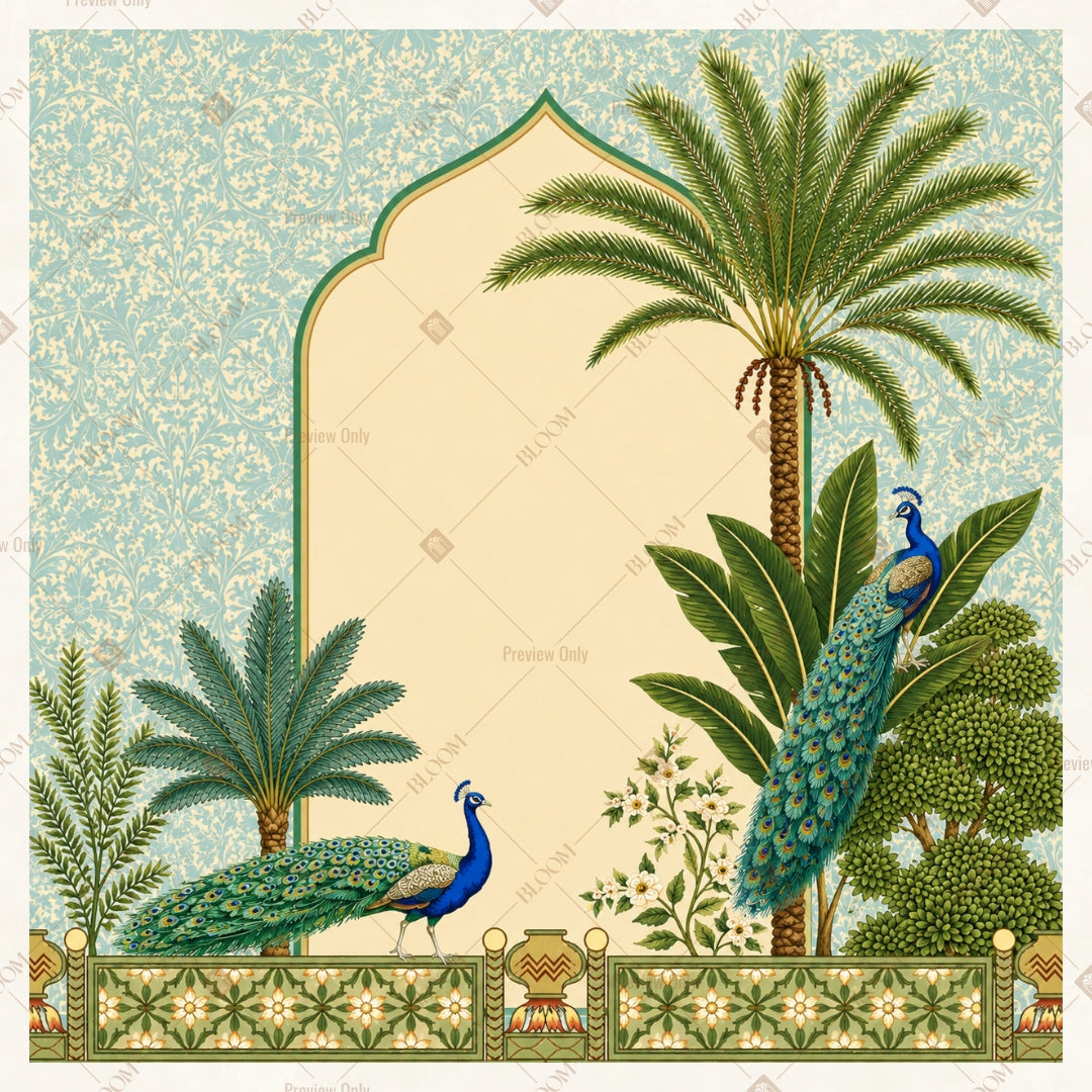 Tropical Botanical Garden Square Backdrop