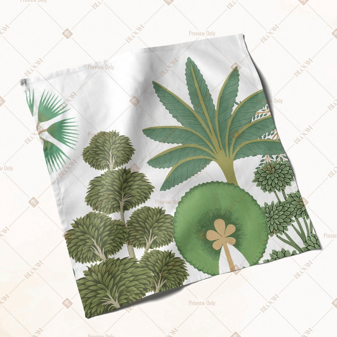 Sage Tropical Leaf Napkin Pack of 20