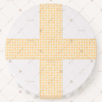Yellow Gingham Table Runner Pack Of 12
