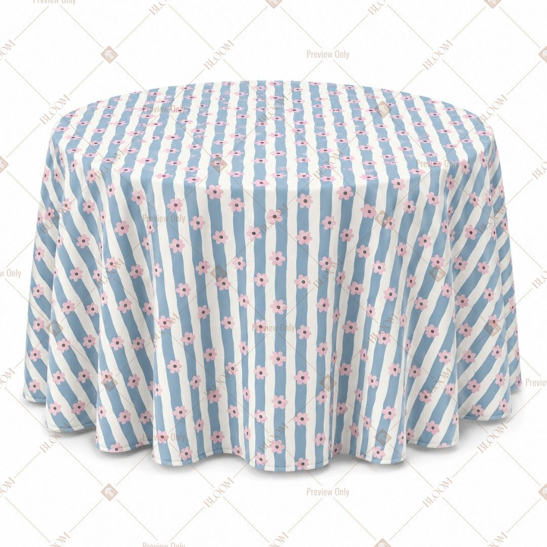 Blue Stripe Classic Table Cover Pack Of 6