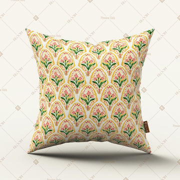 Beige Botanical Print Cushion Cover Pack of 12