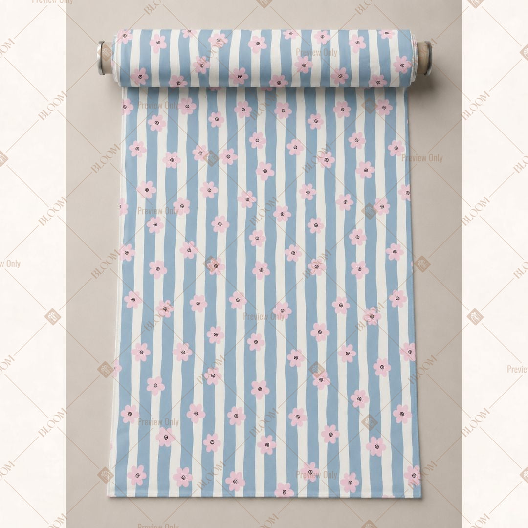 Blue Stripe Fabric Pack of 25