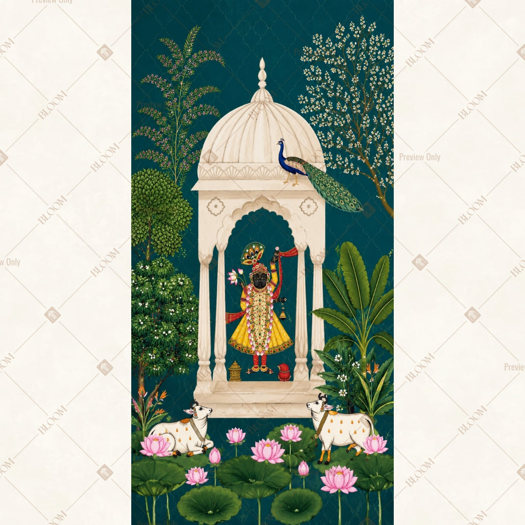 Krishna Pavilion Garden Vertical Backdrop
