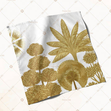 Gold Botanical Leaf Napkin Pack of 20