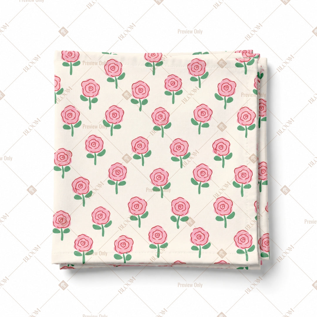 Pink Rosebud Pattern Design