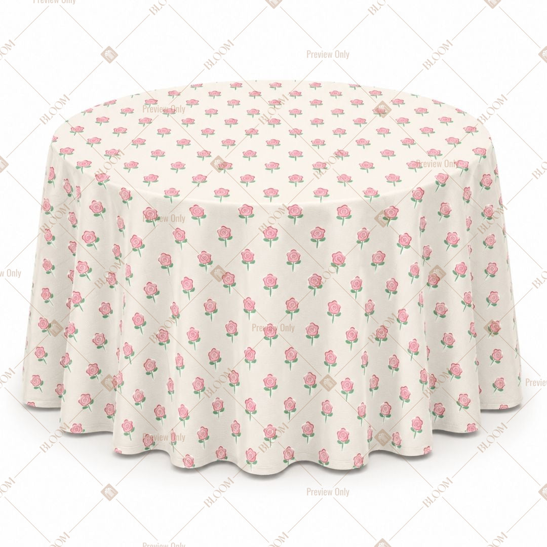 Pink Mini Floral Table Cover Pack Of 6